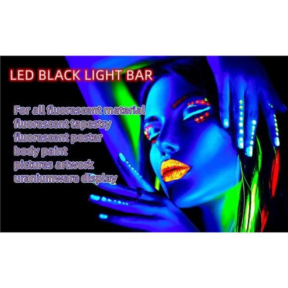 UV Black Light Bar USB DC 10W 1ft LED Blacklight Bar Strip Lights for Bedroom - Picture 4 of 6